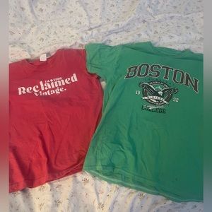 pink shirt - emioll / size M - green shirt - tillys / size M